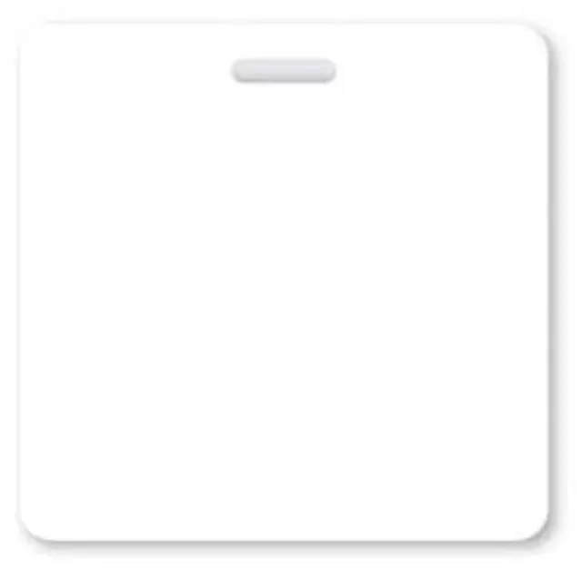 Main image of 5 Pack - Blank White Badge Buddy - Heavy Duty Horizontal Badge Buddies to Customize Spill & Tear Proof Cards - 2 Sided USA Printed Quick Role Identifier ID Tag Backer by (White)