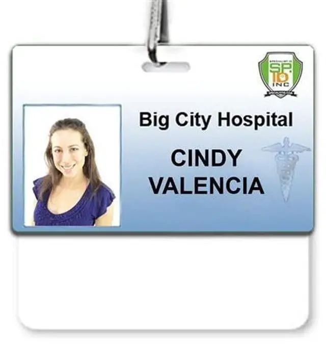 Alt view image 3 of 6 - 5 Pack - Blank White Badge Buddy - Heavy Duty Horizontal Badge Buddies to Customize Spill & Tear Proof Cards - 2 Sided USA Printed Quick Role Identifier ID Tag Backer by (White)