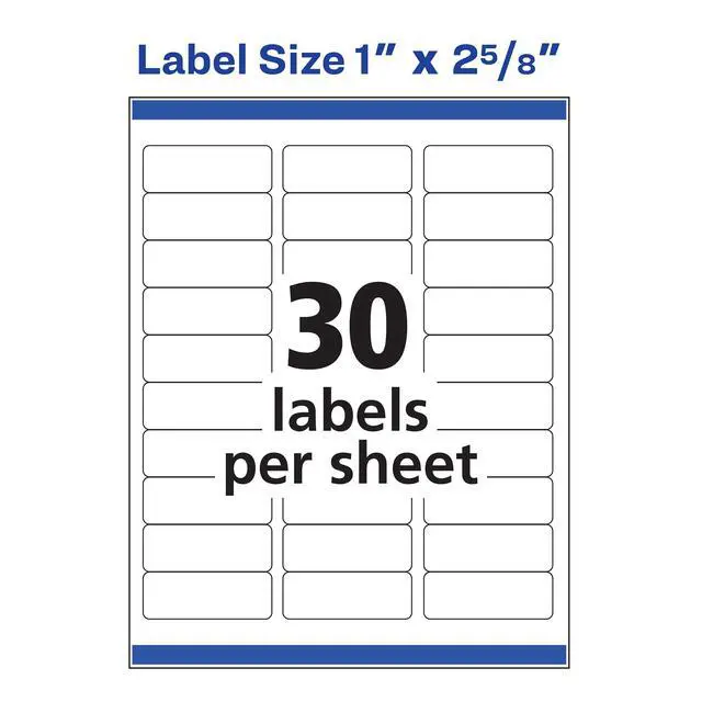 Alt view image 3 of 6 - Repositionable Printable Address Labels, Sure Feed Technology, 1" x 2-5/8", White, 750 Blank Mailing Labels (58160)