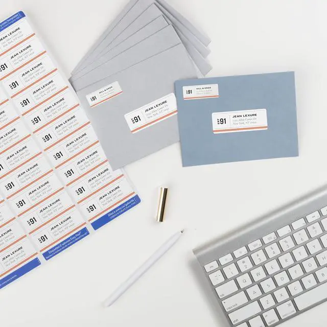 Alt view image 6 of 6 - Repositionable Printable Address Labels, Sure Feed Technology, 1" x 2-5/8", White, 750 Blank Mailing Labels (58160)