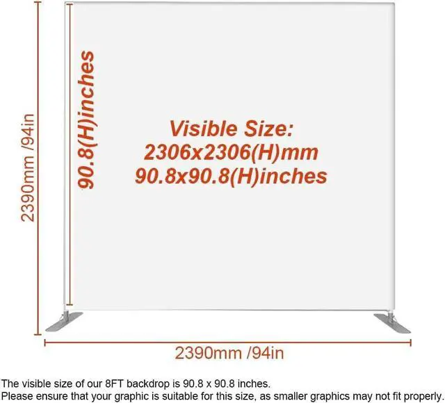 Alt view image 2 of 7 - 8FT x 8FT Tension Fabric Display Stand for Trade Show & Event Backdrop (Frame Only, Aluminum, Easy Setup, Portable, Versatile) (8*8 FT Hardware Only)