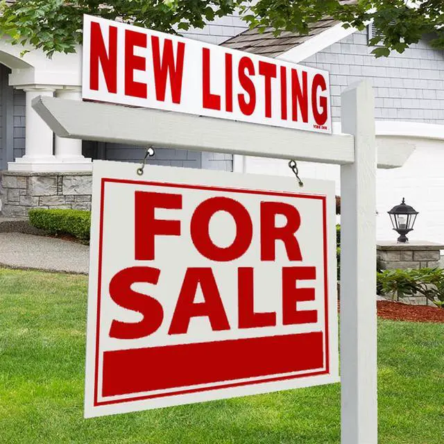 Alt view image 5 of 7 - 6 Pack Bundle of Real Estate Rider Signs 6x24" - FOR SALE, OPEN HOUSE, SOLD, COMING SOON, SALE PENDING, NEW LISTING - Double-Sided Waterproof Corrugated Plastic Made in America (Red Letters)