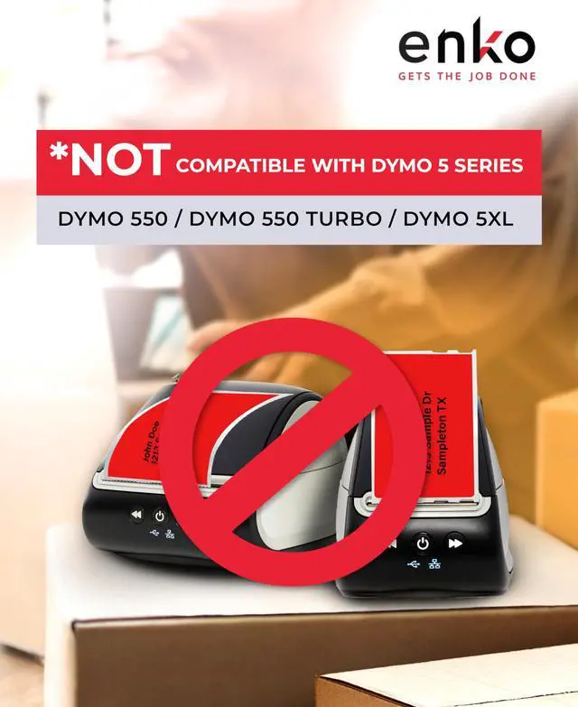 Alt view image 2 of 6 - 1744907 6 Rolls | 1320 Red Direct Thermal Address Labels (4 x 6 in) | 4x6 Shipping Labels Compatible with Dymo LabelWriter 4XL and Zebra Direct Thermal Printers