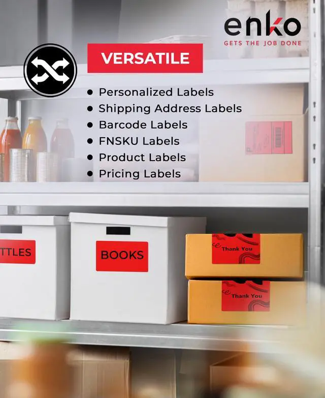Alt view image 5 of 6 - 1744907 6 Rolls | 1320 Red Direct Thermal Address Labels (4 x 6 in) | 4x6 Shipping Labels Compatible with Dymo LabelWriter 4XL and Zebra Direct Thermal Printers