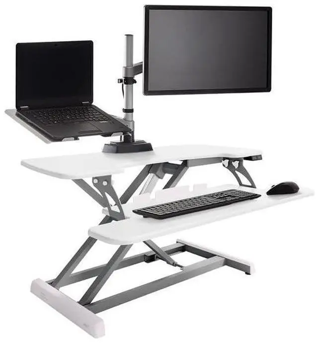 Main image of Pro Plus 36 Electric Standing Desk Converter White Blemish