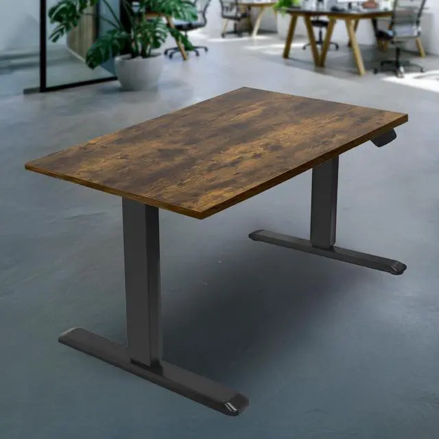 Alt view image 2 of 7 - 55" Tabletop for Standing Desk, 29" Deep, 1" Thick Heavy-Duty Oak Wood Table Top, Solid Single-Piece Desktop Surface for Adjustable Sit-Stand, Frame and Legs Sold Separately