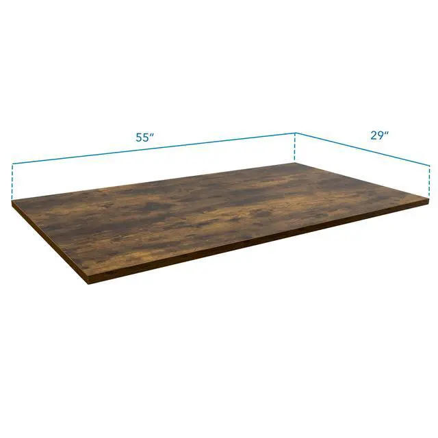 Alt view image 3 of 7 - 55" Tabletop for Standing Desk, 29" Deep, 1" Thick Heavy-Duty Oak Wood Table Top, Solid Single-Piece Desktop Surface for Adjustable Sit-Stand, Frame and Legs Sold Separately