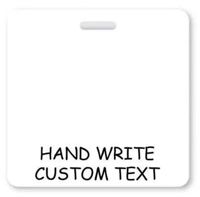 Alt view image 2 of 6 - 5 Pack - Blank White Badge Buddy - Heavy Duty Horizontal Badge Buddies to Customize Spill & Tear Proof Cards - 2 Sided USA Printed Quick Role Identifier ID Tag Backer by (White)