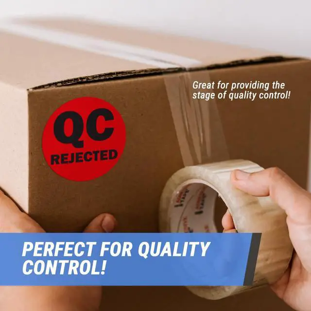 Alt view image 4 of 6 - QC Rejected Label Stickers, Red, 2 Inch Round Circle Dot | Vibrant Color Coding, Inventory Quality Control, Production Line Warehouse Management, Inspection Stickers, 1200 count