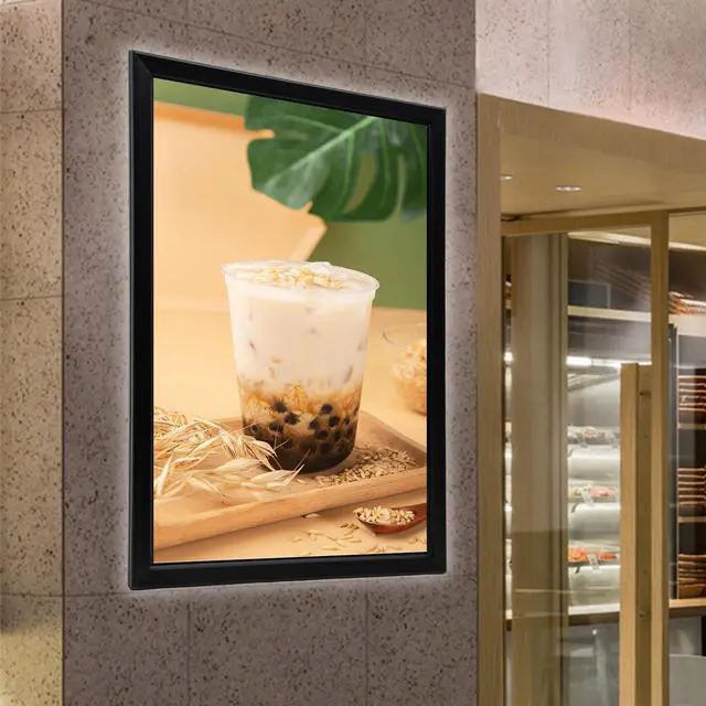Alt view image 3 of 7 - 24""x33"" LED Backlit Poster Frame Movie Poster Frame Art Picture Light Box Advertising Display Frame Movie Poster Light Box Home Theater Wall Mounted for Movie Poster Advertising Display