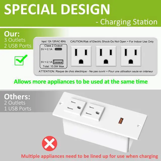 Alt view image 5 of 7 - 48 x 24 inch Standing Desk Electric Adjustable Height with Power Outlets, Stand up Desk with Wheels, Preset Heights Home Office Gaming Computer Workstations TableOak