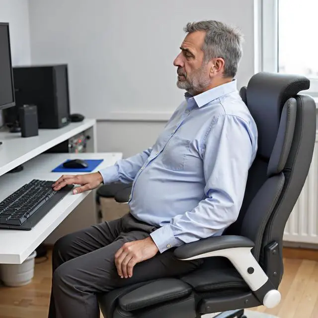 Alt view image 2 of 7 - 600lbs Big and Tall Office Chair for Heavy People,Heavy Duty Comfy Executive Office Desk Chair with Adjustable Lumbar Support,High Back Reclining PU Leather Computer Chair,Metal Base (Classic, Black1)