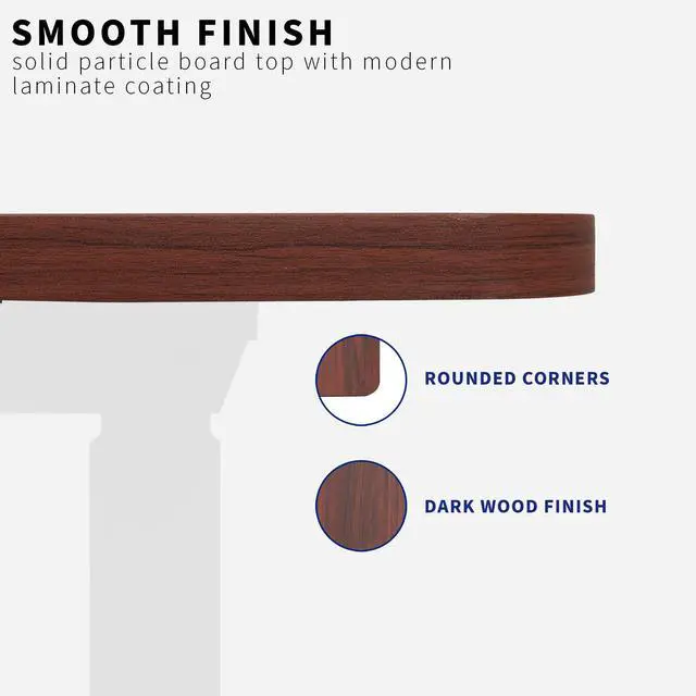 Alt view image 5 of 7 - Universal 60 x 30 inch Table Top for Standard and Sit to Stand Height Adjustable Home and Office Desk Frames, Dark Walnut Desktop, DESK-TOP60-30D