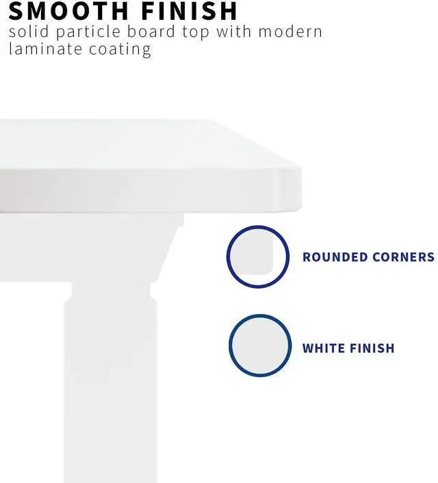 Alt view image 5 of 7 - Universal 60 x 30 inch Table Top for Standard and Sit to Stand Height Adjustable Home and Office Desk Frames, White Desktop, DESK-TOP60-30W