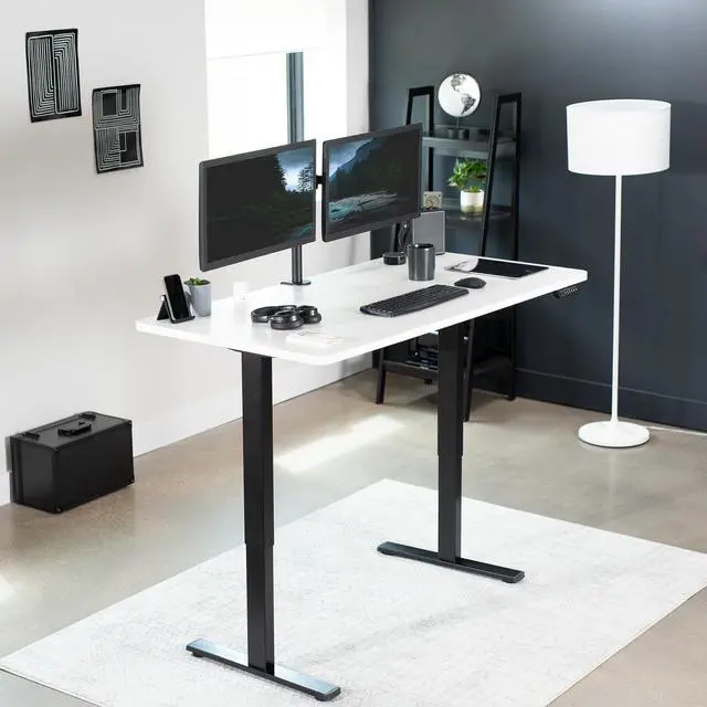 Alt view image 6 of 7 - Universal 60 x 30 inch Table Top for Standard and Sit to Stand Height Adjustable Home and Office Desk Frames, White Desktop, DESK-TOP60-30W