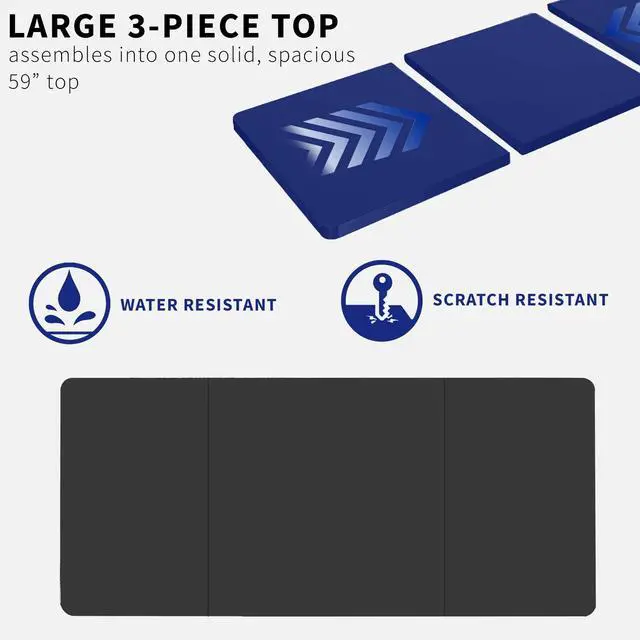 Alt view image 4 of 7 - Universal 60 x 30 inch Table Top for Standard and Sit to Stand Height Adjustable Home and Office Desk Frames, Black Desktop, DESK-TOP60-30B