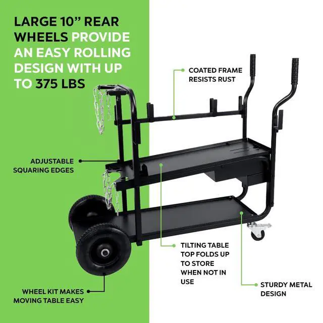 Alt view image 5 of 6 - Low Profile Heavy Duty Welding cart with Locking Front casters and Large Rear Wheels with Full Size Gas Cylinder Capacity