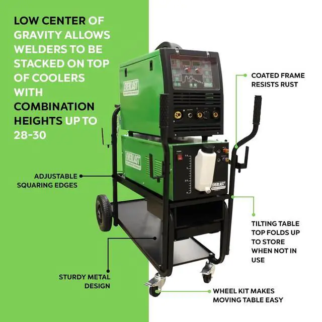 Alt view image 6 of 6 - Low Profile Heavy Duty Welding cart with Locking Front casters and Large Rear Wheels with Full Size Gas Cylinder Capacity
