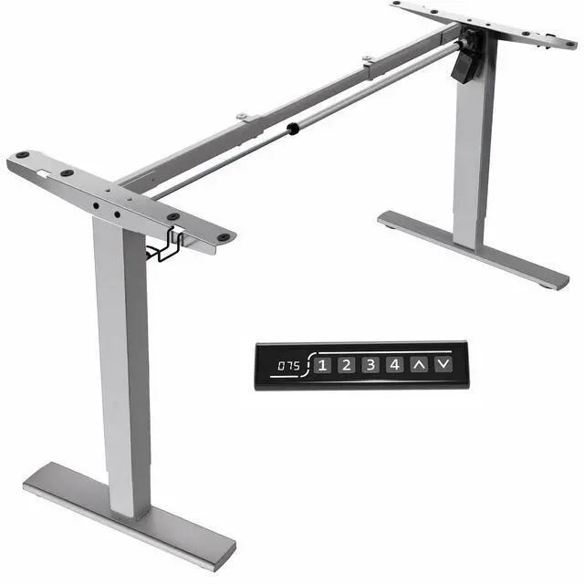 Main image of Electric Stand Up Desk Frame Workstation, Frame Only with 220 lbs Capacity, Brushless Motor Standing Height Adjustable Legs with Memory Controller, Gray, DESK-V100EGY