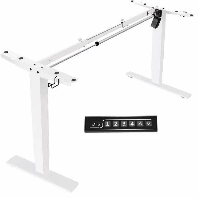 Main image of Electric Stand Up Desk Frame Workstation, Frame Only with 220 lbs Capacity, Brushless Motor Standing Height Adjustable Legs with Memory Controller, White, DESK-V100EWY
