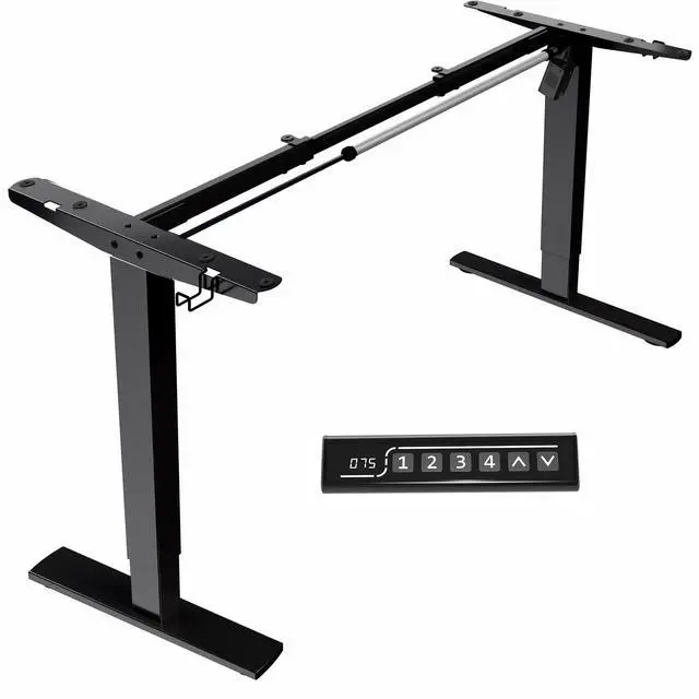 Main image of Electric Stand Up Desk Frame Workstation, Frame Only with 220 lbs Capacity, Brushless Motor Standing Height Adjustable Legs with Memory Controller, Black, DESK-V100EBY
