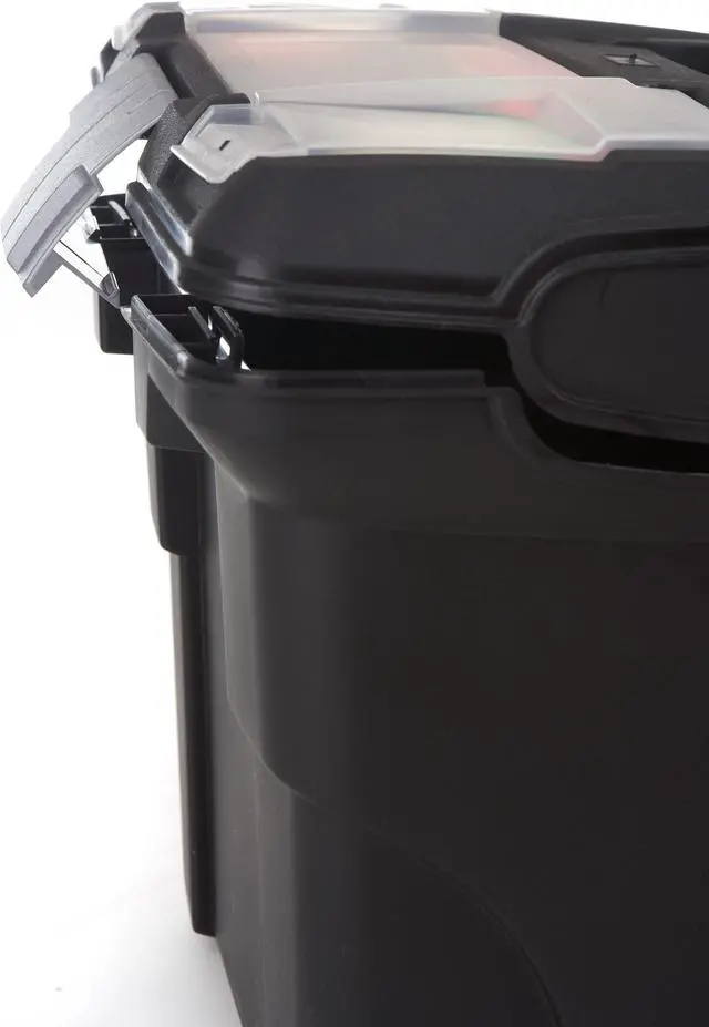 Alt view image 4 of 7 - Portable File Box on Wheels, 15 x 16 x 14.25 Inches, Black (61507U01C)