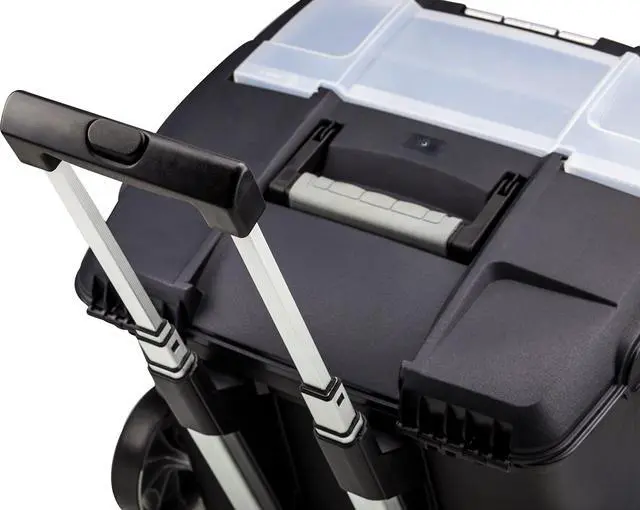 Alt view image 5 of 7 - Portable File Box on Wheels, 15 x 16 x 14.25 Inches, Black (61507U01C)
