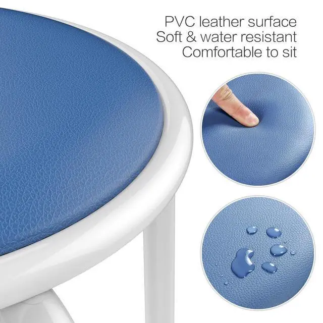Alt view image 5 of 7 - Padded Stackable Stools Set of 5, Flexible Seating, Vibrant Tones | Foam-padded faux-leather seats, stackable metal frames, up to 276 lb each; comfy vibrant seating for classroom or home