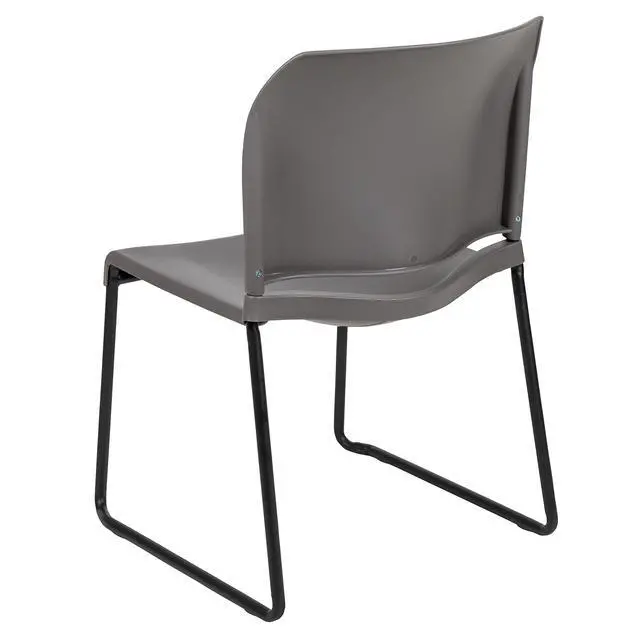 Alt view image 7 of 7 - Hercules Stack Chair, Black | Sled Base, Powder Coated, Contoured, 880 LBS. Weight Capacity