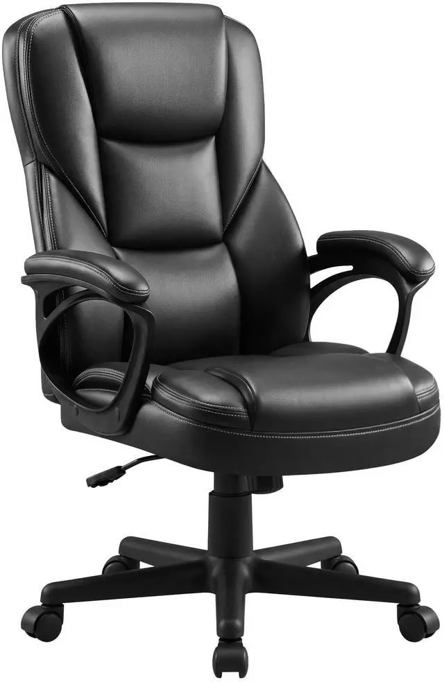 Main image of Managerial Executive Office Chair,High Back PU Leather Ergonomic Desk Chair with Lumbar Support,Reclining Computer Chair for Home Office