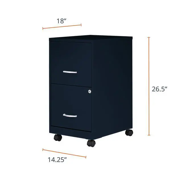 Alt view image 3 of 7 - LYS SOHO File/File Mobile File Cabinet, Navy