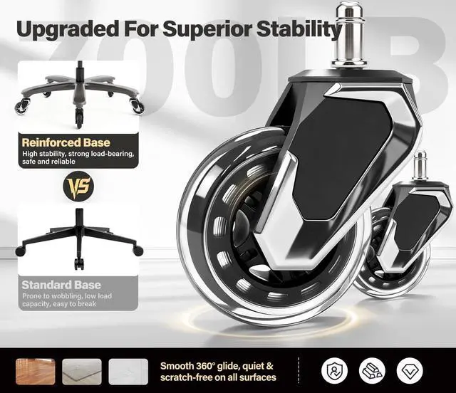 Alt view image 6 of 7 - 700lbs Big and Tall Office Chair - Heavy Duty Executive Chair | Dynamic inflatable lumbar support; Anti-flattening spring cushion; Breathable Tech-Leather fabric; Zero-wobble metal base