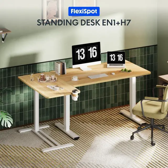 Alt view image 5 of 7 - 28" Mobile Standing Desk Pneumatic Lift Computer Workstations | Computer workstation desk with hidden wheels,Laptop Rolling Cart for home office and small spaces.27.6"W x 15.7"D,Maple