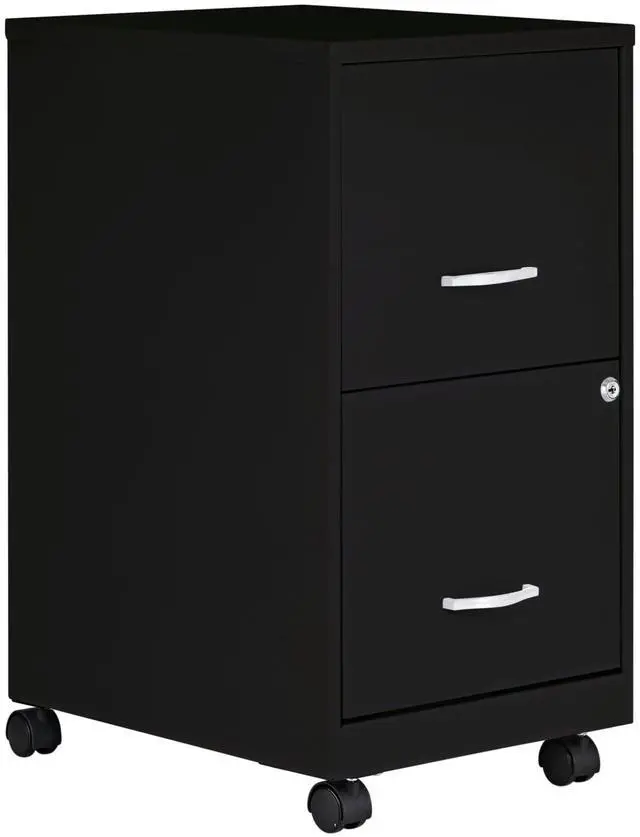 Main image of 2-Drawer Mobile File Cabinet, 14.2" x 18" x 26.5", Black