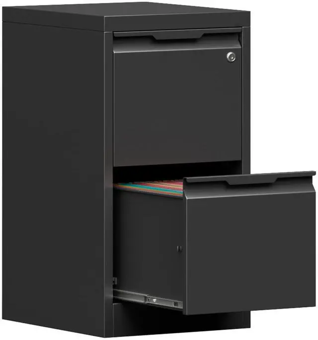 Main image of 2 Drawer Vertical File Cabinet with Lock, Metal Filing Cabinet for Home Office, Locking File Cabinet for A4/F4/Legal/Letter, Assembly Required (Black, 2 Drawer)