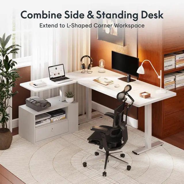 Alt view image 7 of 7 - H7 CAB Mobile File Cabinet with Storage Drawers, Under Desk | File cabinet with storage drawers for office organization. Under desk cabinet for standing desk setup and home office,White