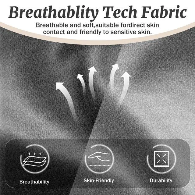 Alt view image 6 of 7 - Massage Office Chair with Foot Rest,6-Point Vibration & Heat Reclining Computer Chair,Big and Tall Fabric Office Chair for Heavy People,Ergonomic Executive Desk Chair,Thick Cushion,High Back,BlackGrey