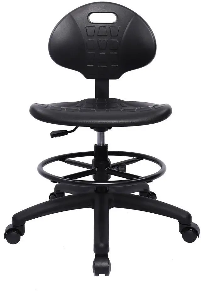 Main image of ® Polyurethane Drafting Lab Stool Chair, 18" Adjustable Footring, 8" Adjustable Height, 450 lbs seat Capacity, Heavy Duty, Shipped Within 24 Hours Med. Bench Height (Self-Braking Caster)