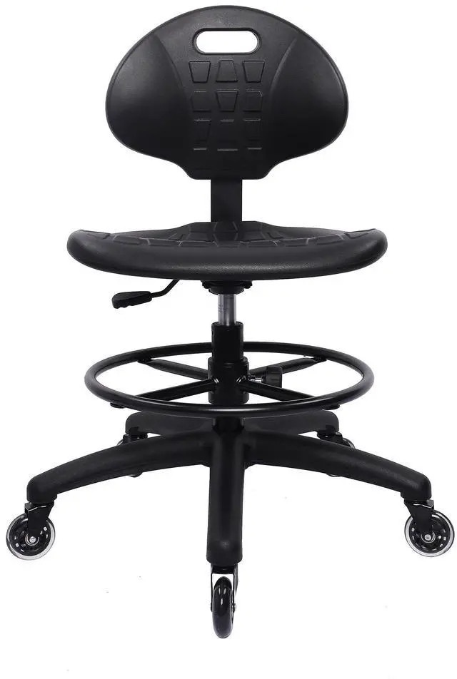 Main image of ® Polyurethane Drafting Lab Stool Chair, 18" Adjustable Footring, 8" Adjustable Height, 450 lbs seat Capacity, Heavy Duty, Shipped Within 24 Hours Med. Bench Height (Rubber Caster)