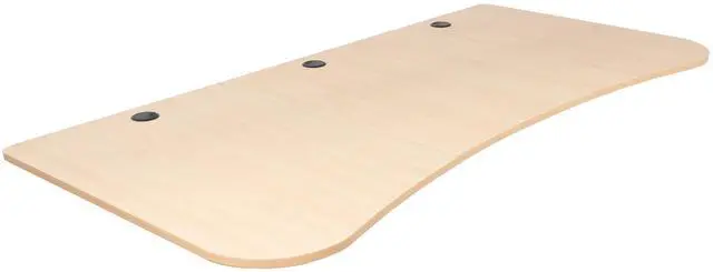 Main image of Light Wood 63 x 32 inch Table Top, DESK-TOP1C | 3 Section Desktop, For Height Adjustable Sit Stand Desk Frame, Home Office, Universal