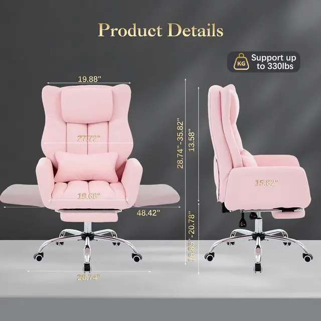 Alt view image 2 of 6 - High Back Criss Cross Office Chair with Foot Rest & Flip Armrests | Big and Tall Criss Cross Gaming Chair, PU Leather Ergonomic Home office Computer Desk Chair, 155°Reclining with Lumbar Pillow