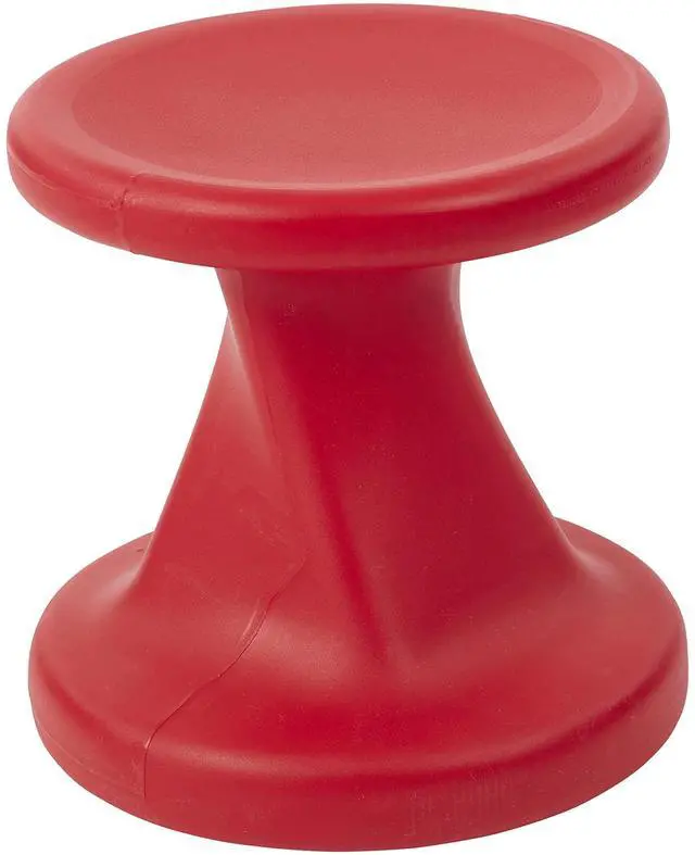 Main image of Twist Active Wobble Stool, 14in Seat Height, Classroom Furniture, Red | UV-protected recyclable plastic, GREENGUARD Gold Certified, 6-8 years, 150 lb capacity, fully assembled, indoor/outdoor use