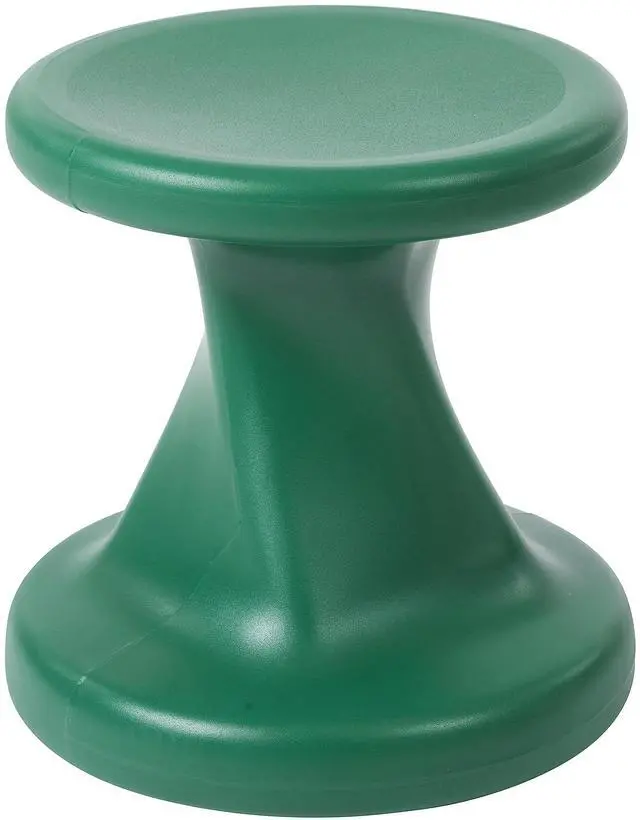 Main image of Twist Active Wobble Stool, 14in Seat Height, Green | UV-protected recyclable plastic, GREENGUARD Gold Certified, 6-8 years, 150 lb capacity, fully assembled, indoor/outdoor use