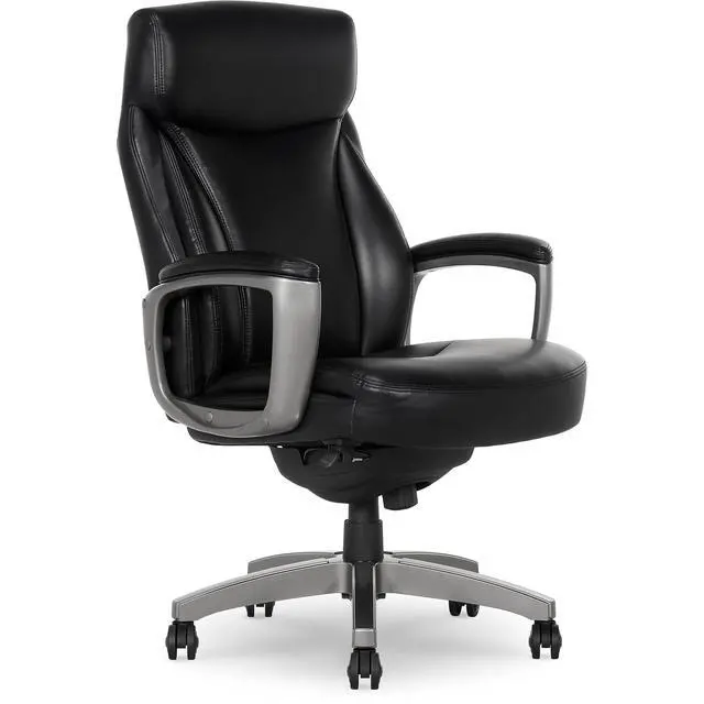 Alt view image 2 of 7 - La-Z-Boy Arcadian Ergonomic Executive Chair, Bonded Leather, Black, 29.5D x 28W x 43.25-46.25H inches, 275 lbs Weight Capacity