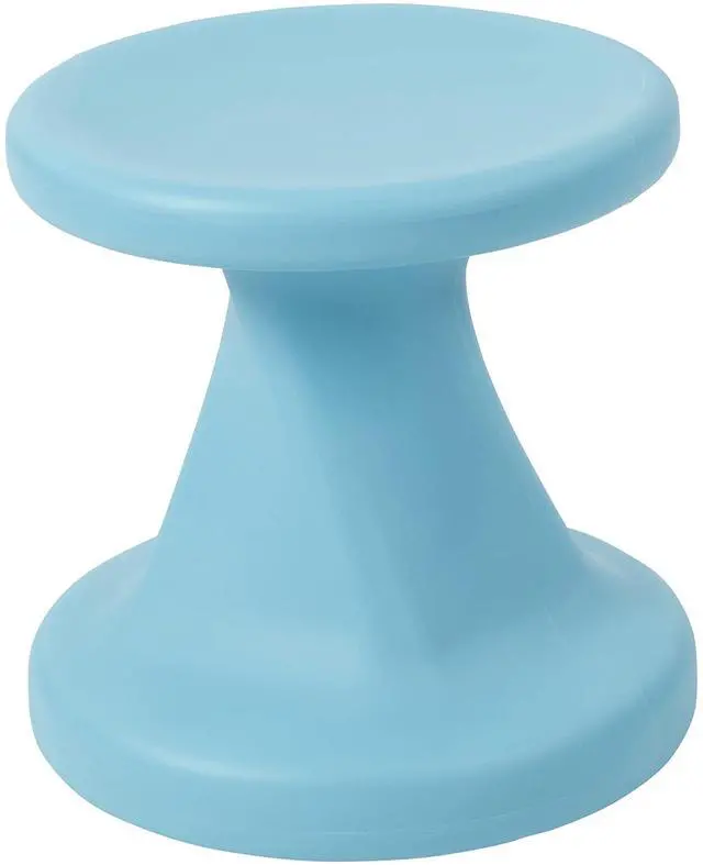 Main image of Twist Active Wobble Stool, 14in Seat Height, Classroom Furniture, Cyan | UV-protected recyclable plastic, GREENGUARD Gold Certified, 6-8 years, 150 lb capacity, fully assembled, indoor/outdoor use