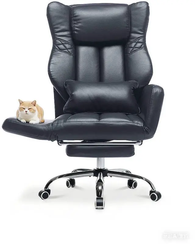 Main image of High Back Criss Cross Office Chair with Foot Rest & Flip Armrests | Big and Tall Criss Cross Gaming Chair, PU Leather Ergonomic Home office Computer Desk Chair, 155°Reclining with Lumbar Pillow