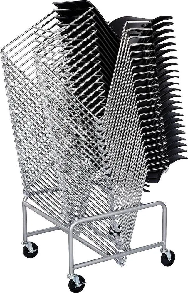 Main image of 4190SL Sled Base Stack Chair Cart for use with Veer and Vy Stack Chairs. Sold Separately, Silver