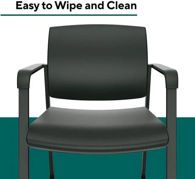 Alt view image 6 of 7 - Workplace 2.0 Guest and Reception Chair, Polyurethane, Black | Comfortable seating for reception areas and everyday office use