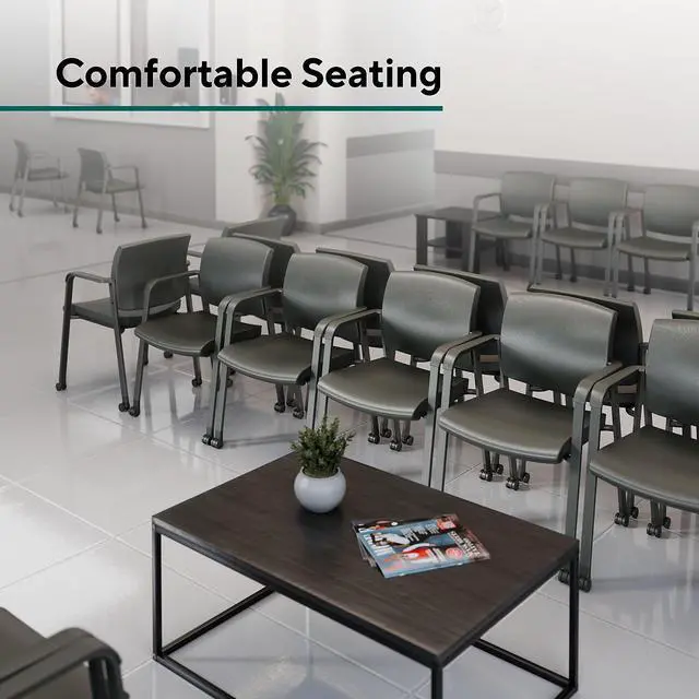 Alt view image 5 of 7 - Workplace 2.0 Guest and Reception Chair, Polyurethane, Black | Comfortable seating for reception areas and everyday office use