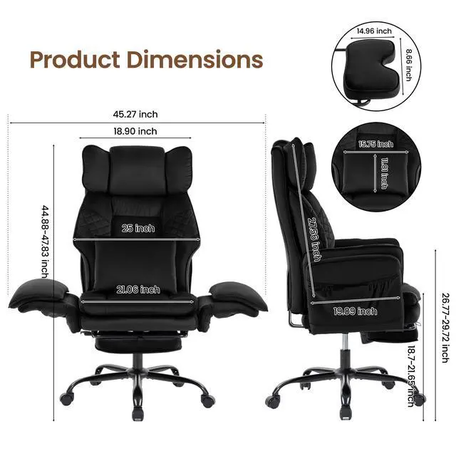 Alt view image 2 of 7 - Criss Cross Office Chair, Big and Tall Desk Chair Comty with Foot Rest | Cross Legged Office Chair with Flip-Up Armrests, Computer Chair with Pocket Spring Seat and Lumbar Pillow, Velvet, Black